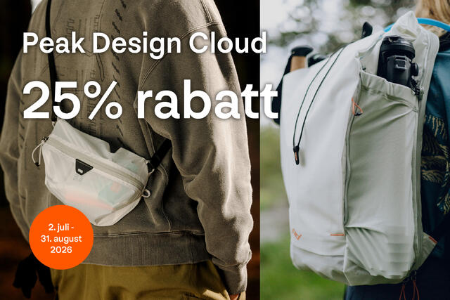 25% rabatt på Peak Design Cloud